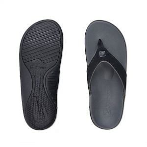 Top view of Spenco Footwear's Yumi Plus orthopedic flip flops for men. Affordable recovery sandals which are available at Footkaki, a little comfort shoes shop in Singapore.